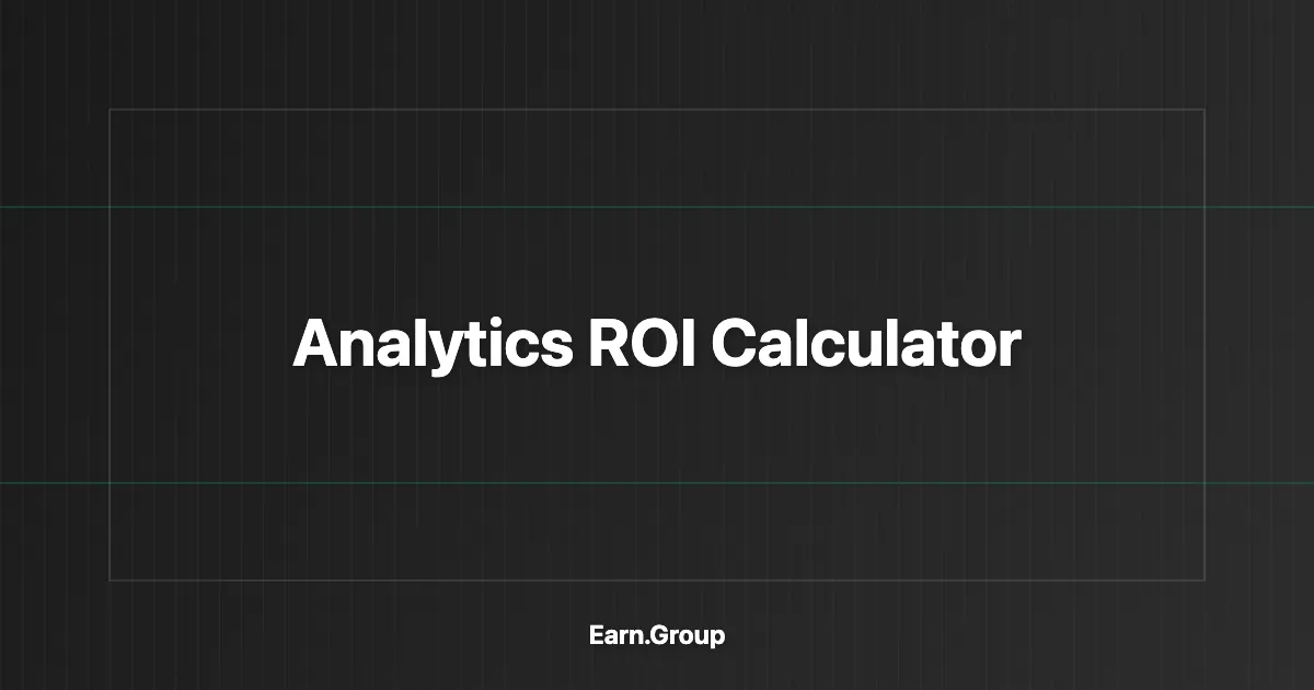 Analytics ROI Calculator Guide