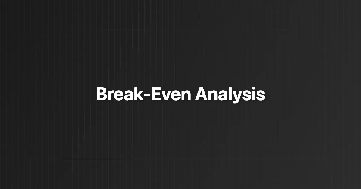 Break-Even Calculator Guide